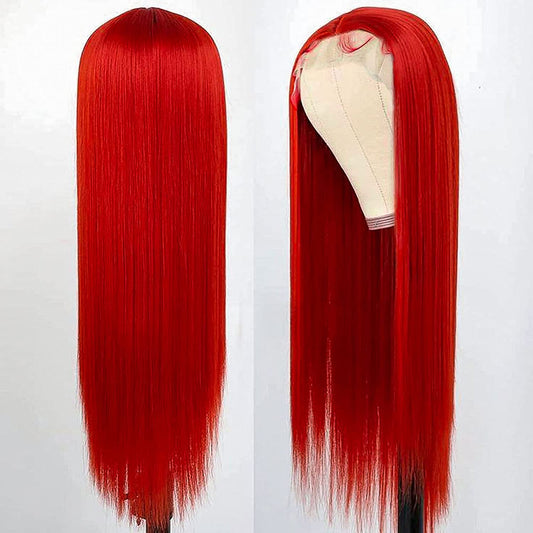 Blackbeautyhair 13x4 Lace Front Wigs Straight Firey Red Color Hair Wig For Women