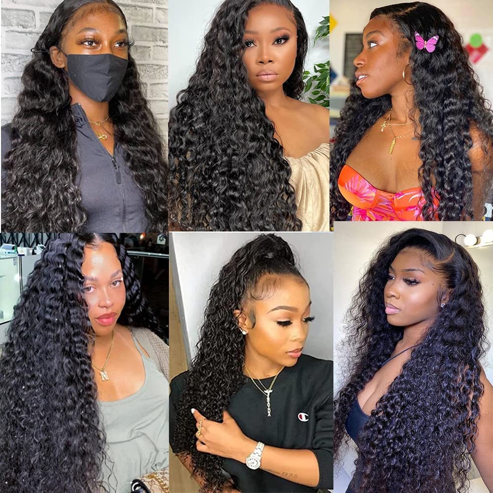 Blackbeautyhair 360 Lace Frontal Wig  Loose Deep Wave Preplucked With Natural Hair