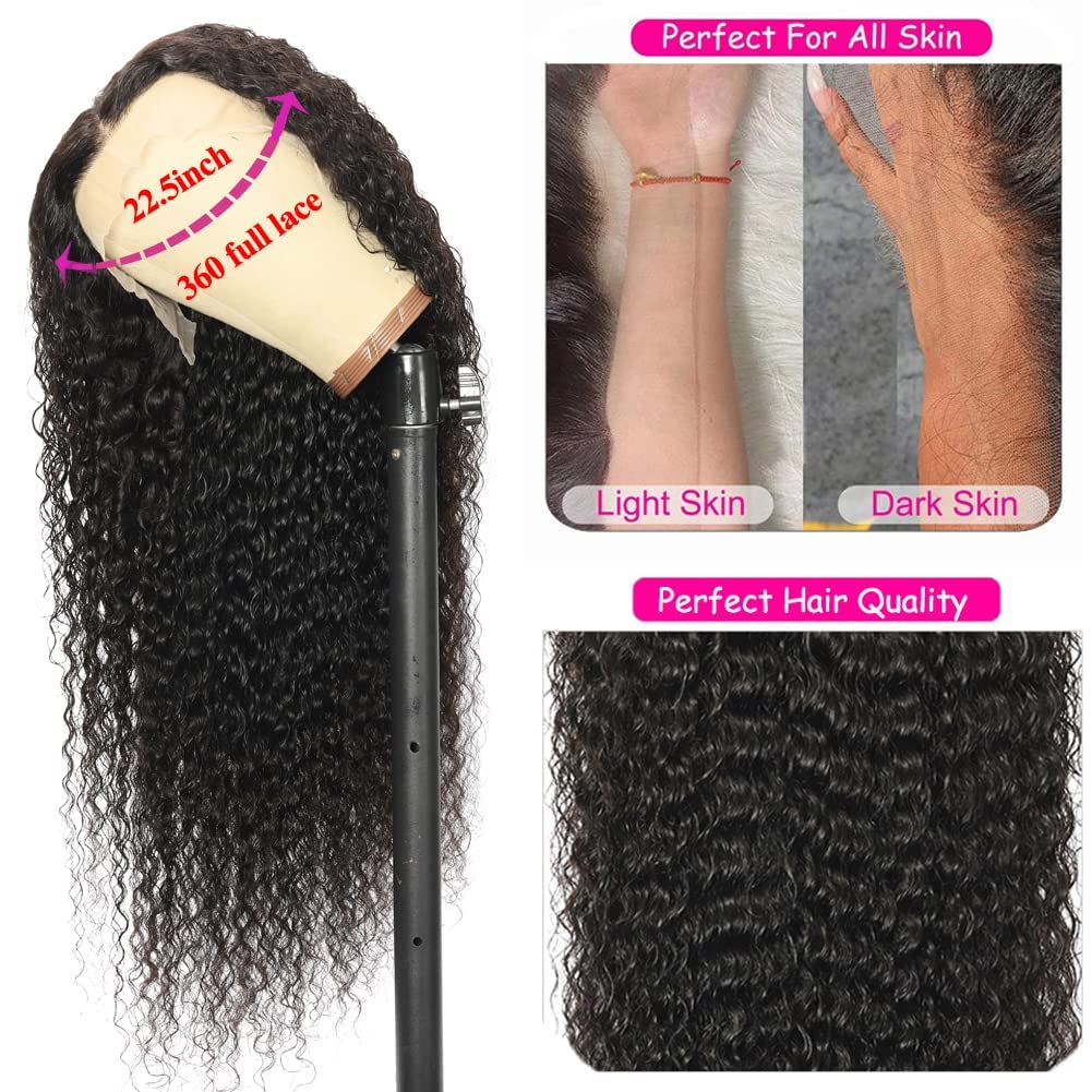 Blackbeautyhair 360 Lace Frontal Wig  Loose Deep Wave Preplucked With Natural Hair