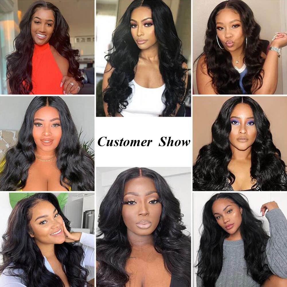Blackbeautyhair Natural Color Body Wave 18inch 2x4 Clip in U Part Shape Wigs for Black Women