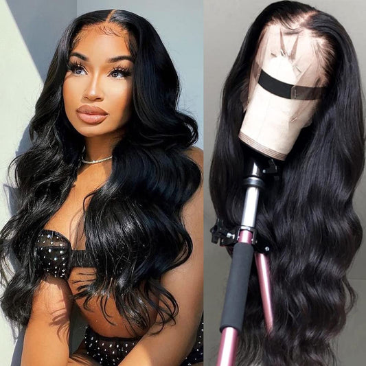 Blackbeautyhair Natural Color Human Hair Body Wave 360 Lace Front Wig for Black Women