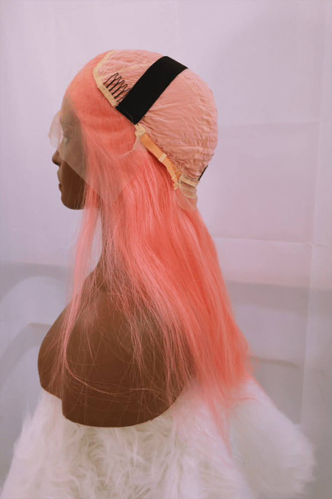 Blackbeautyhair Straight Hair Pink Color Lace Front Human Hair Wigs 32inch