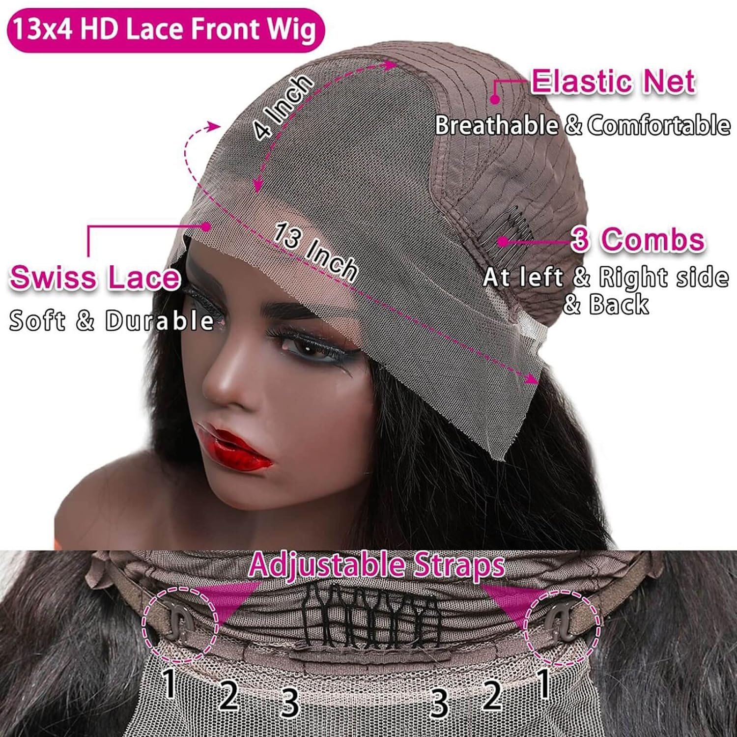Blackbeautyhair TTNC body Blackbeauty hair 13x4 Lace Frontal Body Wave Wig