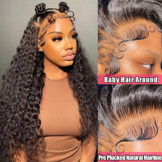 Blackbeautyhair Water Wave 13x6 Lace Frontal Human Hair Wig Wet and Wavy Natural Color