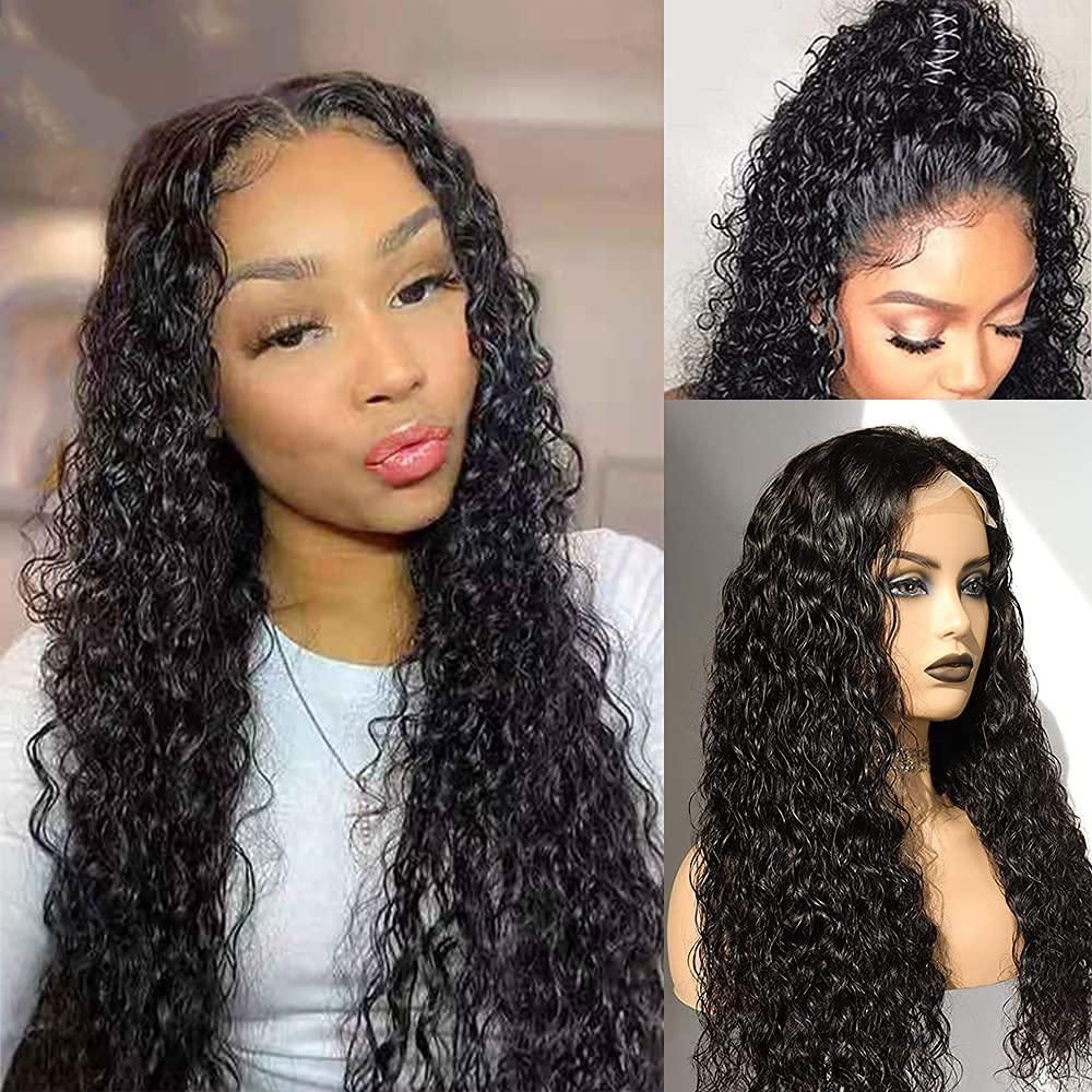 Emilyhair 13X4 Lace Frontal Wig Water Wave Long Wig Brazilian-Hair 26inches