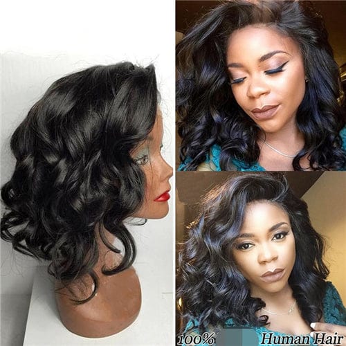 Emilyhair 13X4 Short Bob Wig Body Wave Lace Front Wigs Pre Plucked
