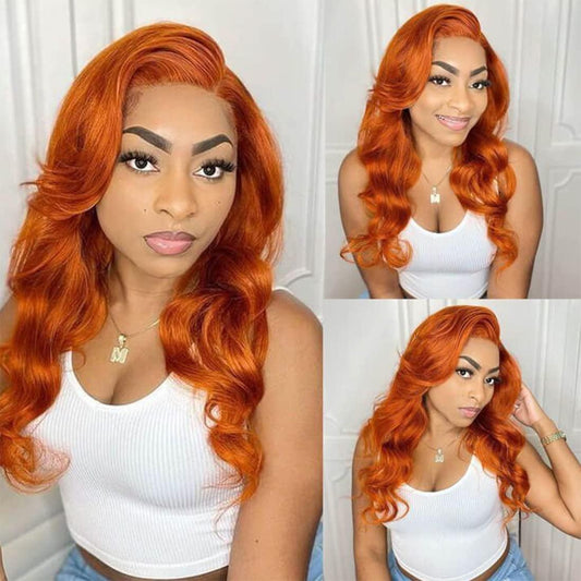 Emilyhair Ginger Hair Colored Wig Body Wave 13x4 Lace Front Human Hair Wigs