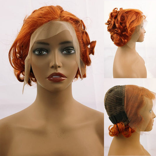 Emilyhair Marilyn Monroe Bombshell Wig Frontal Lace wig 13X4 Ginger Brown 350#