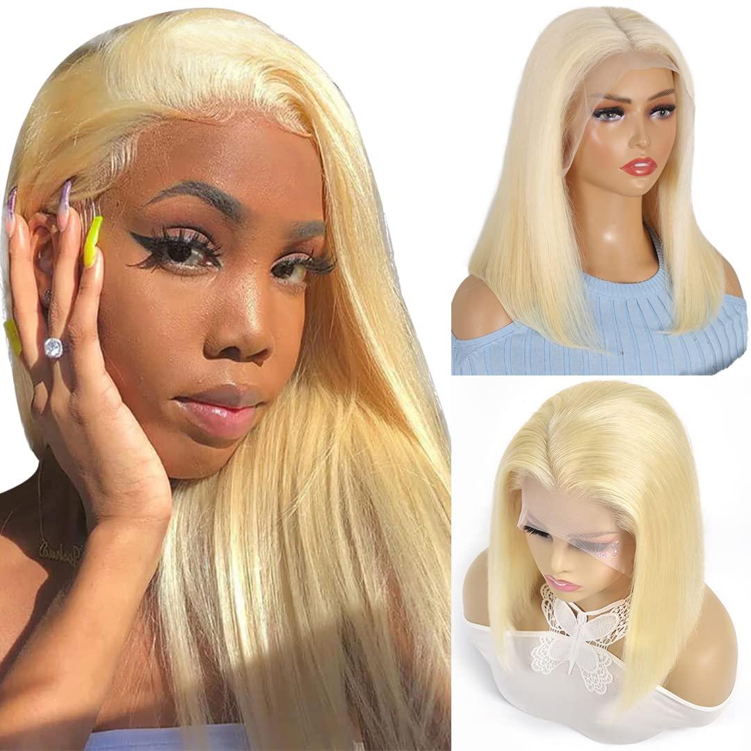 Emilyhair TT613 ST Short 613 Blonde Bob Wig Human Hair 13x4 Transparent Lace Frontal Wig
