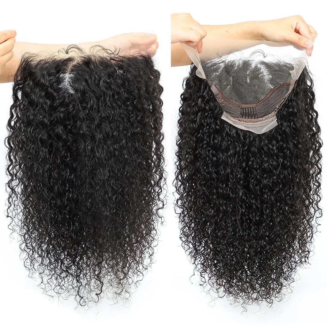 Emilyhair TTNC jerry curly Jerry Curly Lace Closure Wig 13X4 Lace Closure Curly Human Hair Wig 16inch